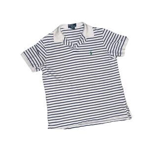 Vintage 90s Polo Ralph Lauren Striped Polo Shirt  Custom Fit Sz L  Pony Logo